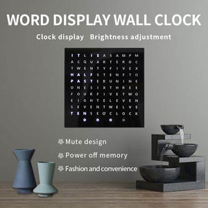CHEETIE CP37 Dutch Light Up Tamaño grande Búsqueda de palabras Tekstklok 1 Reloj de pared con palabra LED grande - Product Image 2