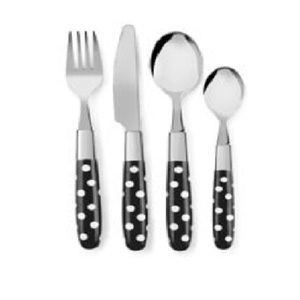 Ensembles de couverts en métal fini argenté avec manche en bois pour restaurants de luxe ustensiles de cuisine - Product Image 6