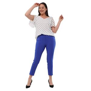 Pantaloni da donna con cuciture in Lycra 42-56 lunghi alla caviglia rossi - Product Image 5