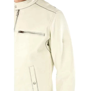 Vestes en cuir PU décontractées d'hiver pour hommes, de haute qualité, imperméables, respirantes, avec poches zippées, style fourrure, design haut de gamme, manches longues - Product Image 2