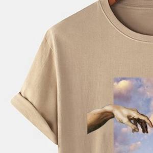 Camiseta con estampado Digital antiarrugas 100% algodón, superventas, ajuste holgado, estampado duradero, Camiseta con estampado Digital a precio barato - Product Image 2