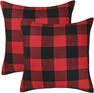 Hot Selling Buffalo Check Plaid Outdoor <b>Cushion</b> Linen Fabric Throw Pillow Covers Printed Pattern Farmhouse Christmas Home Decor - Product Image 3