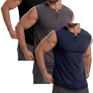 Batch Discount <b>Men's</b> Sports Muscle Fitness <b>Vest</b> Bodybuilding Solid Color Open <b>Vest</b> Collection From Bangladesh manufactures - Product Image 1