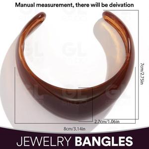 Bracelet artisanal islamique en résine, unique, artistique, léger, bijou tendance, cadeau élégant pour femme, vente en gros - Product Image 6