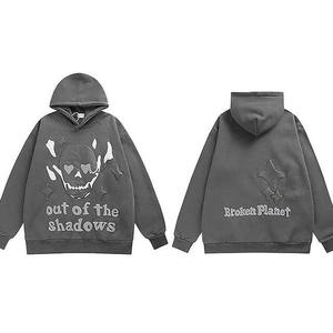 Personalizado su propio diseño Puff Impresión Drop Shoulder Hombres Sudaderas con capucha Cantidad a granel Fabricante al por mayor Hombres Puff Imprimir Sudadera con capucha - Product Image 3