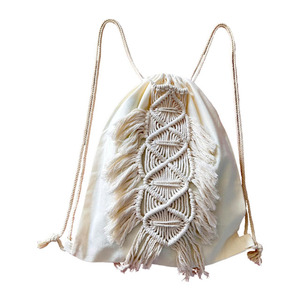 Bolsos de macramé de cuero genuino hechos a mano para niñas, ecológicos, duraderos, coloridos, con patrón cuadrado, bolsos de hombro para la playa, letras a la moda - Product Image 3