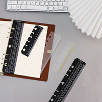 Marque-pages de format A5/A6, règle en plastique givré, insert de recharge, organisateur de classeur, séparateurs, étiquettes de page, marque-pages de livre