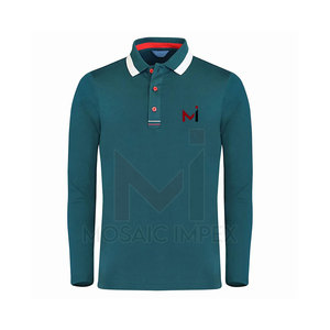 Mosaic Impex 2024 New Arrival Full Sleeves New Arrival Custom Made Polo <b>T</b> -<b>Shirt</b> Slim Fit Cotton <b>Long</b> Sleeves <b>Men</b> Polo <b>Shirt</b> - Product Image 4