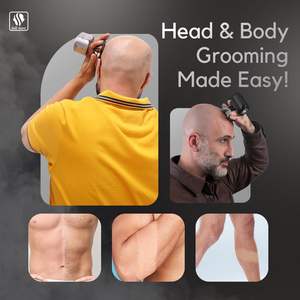 Afeitadora Eléctrica Inalámbrica para Hombre, Cabezal de Afeitado con Triple Cuchilla, Uso en Seco/Húmedo/Impermeable (IPX7), Mini Afeitadora Eléctrica Corporal, Enchufe UK - Product Image 3