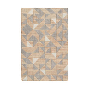 พรมปูพื้นดีไซน์ทันสมัยขายดีที่สุด สีเบจ เทา ขาว ทอมือ ขนสูง ลายเรขาคณิต ทำจากวัสดุปอกระเจาและโพลีโพรพิลีน เหมาะสำหรับสำนักงานและห้องละหมาด - Product Image 1