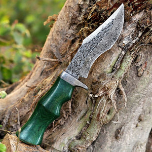 Cuchillos de Caza con Mango de Madera de Color Sólido, Nuevo Estilo, Precio Económico, Servicio OEM, Hoja de Acero Inoxidable y Damasco, en Stock, Venta Caliente - Product Image 3