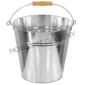 Hot Selling Galvanized Wood Handle Planter Bucket for Home and Office Decor Wholesale Supplies for Garden Flower Planters - Product Image 3