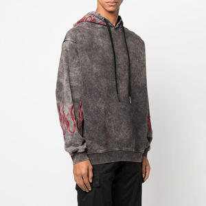 2025 sudaderas con capucha de lavado ácido de calidad superior al por mayor transpirable bordado térmico con diseño OEM sostenible patrón sólido - Product Image 5