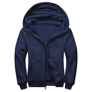 Men's Sweatshirt Zipper up Pockets Sweater <b>Hoodie</b> Hooded Jacket Casual Outerwear 100% Cotton Hoodies With <b>Fur</b> - Product Image 1