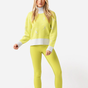 เสื้อสเวตเตอร์ถักแขนยาวสีพื้นสำหรับผู้หญิงเสื้อสเวตเตอร์ถักสำหรับฤดูหนาว - Product Image 4