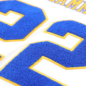 Sigma Gamma Rho Oversized Football Jersey Tee Ivory Womens Greek Letter <b>Shirt</b> SGR Chenille Number Top Casual Fit - Product Image 6