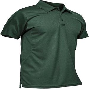 Camiseta Polo de manga corta de 100% algodón para hombre, Camiseta de piqué de golf de rendimiento táctico de secado rápido, características antiarrugas - Product Image 4