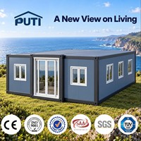 Bâtiment de bureau conteneurisé de 30 pieds prêt à l'emploi, abri de chantier, maison de campement, conception à installation facile