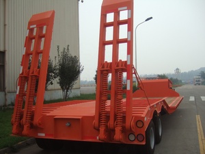 Semirremolque de Plataforma Baja de 60 Toneladas, Remolque de Hierro de Cuatro Ejes con Suspensión Cantilever y Dos Líneas - Product Image 6