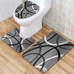 Custom Printed <b>Bath</b> Mat Bathroom Rug <b>Set</b> for Bathroom Non-Slip <b>Shower</b> Curtain <b>Bath</b> Mat - Product Image 4