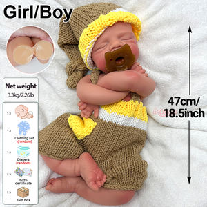 कारखाने प्रत्यक्ष सिलिकॉन बेबी डॉल लिलिविके नरम सिलन खुले मुंह में पुनर्जन्म बेबी गुड़िया 19 "पास्कल लड़का और लड़की बिक्री के लिए - Product Image 5