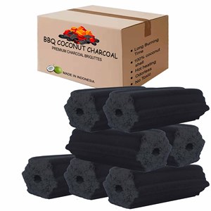 Estufa de barbacoa de parrilla de carbón negro directo de fábrica hecha de material de cáscara de coco para uso de restaurante coreano de biomasa en Europa - Product Image 4