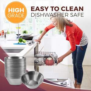 ถ้วยน้ำจิ้มสแตนเลสเกรดเชิงพาณิชย์กล่องเก็บเครื่องปรุงถ้วยแต่ละส่วน - Product Image 6