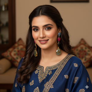 Boucles d'oreilles longues en argent sterling 925 à la mode en labradorite naturelle multicolore et multi-taille - Product Image 5