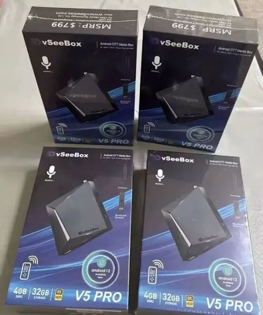 Best Shipping Brand New V-s-e-e-B-o-x V-5 Pro Bundle with Voice Control Remote Ultimate 8K Android TV Box 1