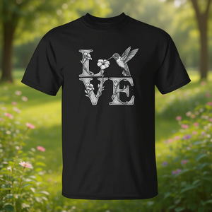 เสื้อยืดลายดอกไม้ฮัมมิงเบิร์ดสำหรับเด็กผู้หญิง เสื้อยืดลายดอกไม้ฮัมมิงเบิร์ดสำหรับเด็กผู้หญิง - Product Image 3