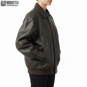 High Quality Women's <b>Winter</b> <b>Leather</b> <b>Jacket</b> with Customized Logo Breathable Design 100% Polyester - Product Image 3