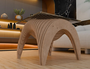 Kalatri Table basse intérieure paramétrique contemporaine amovible Forme personnalisée Design paramétrique unique Décoration intérieure - Product Image 3