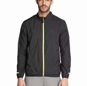 Veste coupe-vent à fermeture éclair intégrale pour homme, personnalisée, légère, imperméable, pour l'entraînement, veste de sport coupe-vent pour homme - Product Image 1
