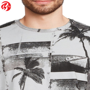 Tu propio diseño de logotipo Impresión por sublimación Hombres Use camisetas Mejor tamaño Hombres 100% Algodón Loose Fit Impreso O-cuello Camiseta - Product Image 5