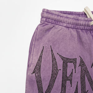 Venta al por mayor de la marca de moda americana de los hombres de la calle 100% de algodón lavado suelto de cintura media de gran tamaño Vintage bordado Boxer Shorts - Product Image 4