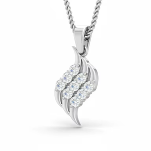 Pendentif en or 14 carats et diamants en grappe inspirés de la nature pour femmes - Product Image 1