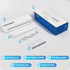 Điện thoại di động máy tính xách tay sử dụng + USB kết nối có thể sạc lại inkless xách tay A4 máy in giấy nhiệt Chứng Khoán 2600mAh pin - Product Image 6