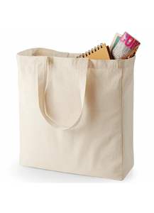 Bolsa de lona con logotipo personalizado de 100% algodón, bolsa de tela de compras con cierre de hombro reutilizable de alta calidad - Product Image 4