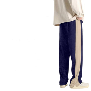 OEM haute qualité 100% coton respirant pantalons de survêtement pour hommes luxe vierge surdimensionné jambe droite pantalons de survêtement personnalisés - Product Image 5