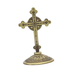 Estatua Decorativa de Cruz Dorada de Pie, Aleación de Zinc, para Repisa, Escritorio, Sala de Estar - Product Image 2