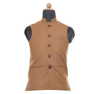 Gilet de luxe de qualité supérieure pour homme, couleur moutarde dorée, pour mariages, tenues de fête et événements culturels, disponible à prix d'exportation - Product Image 1