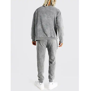 Venta al por mayor nueva llegada 100% gran oferta chándal de lavado ácido de algodón para hombres último estilo casual chándal de lavado ácido para hombres - Product Image 3