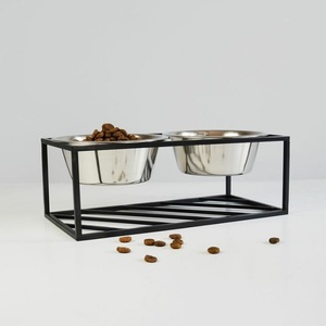 Bols et mangeoires pour animaux de compagnie en acier inoxydable Offre Spéciale Design simple Argenterie ronde pour chiens et chats Bols d'alimentation et d'eau en métal - Product Image 5