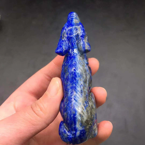 รูปปั้นหมาป่า Lapis Lazuli | คริสตัลควอตซ์รูปสัตว์สำหรับการรักษาและตกแต่ง | สั่งซื้อจำนวนมาก - Product Image 6