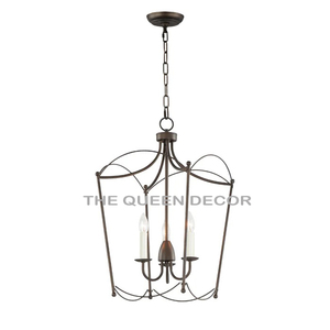 Éclairage de Suspension de lampe de lustre en métal de fer de Style de ferme pour la Source lumineuse décorative d'ampoule d'hôtel de maison - Product Image 6