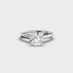 Diamant de laboratoire taille 1ct en or massif 14k Bague de fiançailles solitaire faite à la main Bijoux fins pour les propositions de mariage Girlfriends - Product Image 4