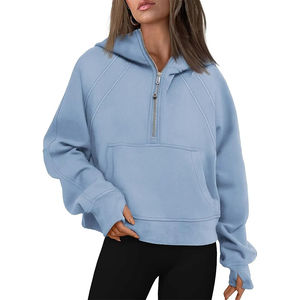 Sudaderas con Capucha y Cremallera para Mujer, Chaquetas Deportivas de Felpa, Ropa Deportiva Informal, Sudaderas de Manga Larga con Bolsillos en Oferta - Product Image 2