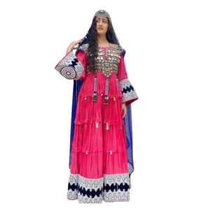 Traditional Afghan Dress Ladies Afghani Cultural Plus Size Frock Style Breathable High Quality Maxi Afghani Dress Fancy Dress - Product Image 1