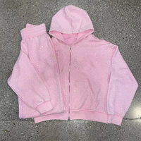 Ensemble de survêtement personnalisé à capuche et cordon de serrage pour homme et femme, style décontracté, streetwear, en polyester/coton, OEM