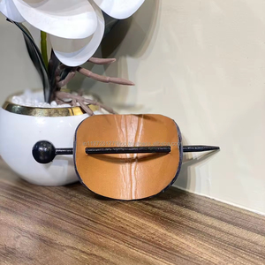 Handcrafted Tooled Leather <b>Hair</b> <b>Barrette</b> Vintage <b>Hair</b> Stick High Quality Western Genuine Leather Women <b>Clips</b> <b>Hair</b> Stick - Product Image 4